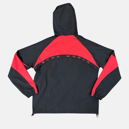 Syna Logo Vortex Woven Jacket - Black/Red