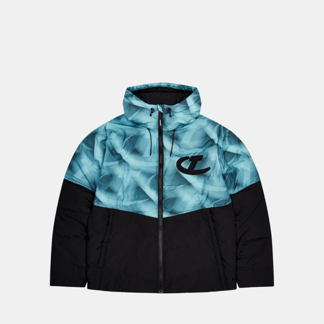 Trapstar Hyperdrive Hooded Puffer - Black/Blue