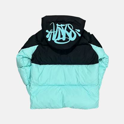 Syna Down Puffer Jacket - Black/Teal