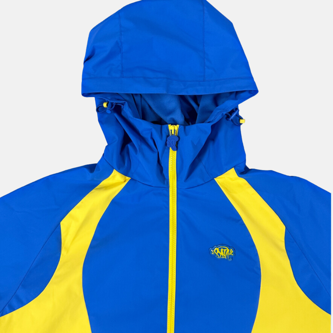 Syna Logo Vortex Woven Jacket - Blue/Yelllow