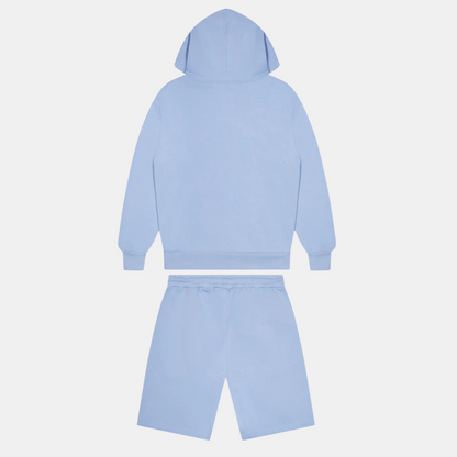 Trapstar Split Arch Irongate Hooded Shorts Set - Black/Blue