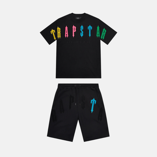 Trapstar Arched Irongate 2.0 Short Set - Black/Candy