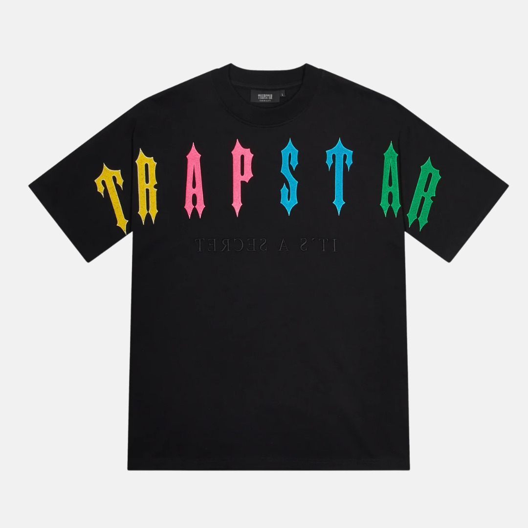 Trapstar Arched Irongate 2.0 Short Set - Black/Candy