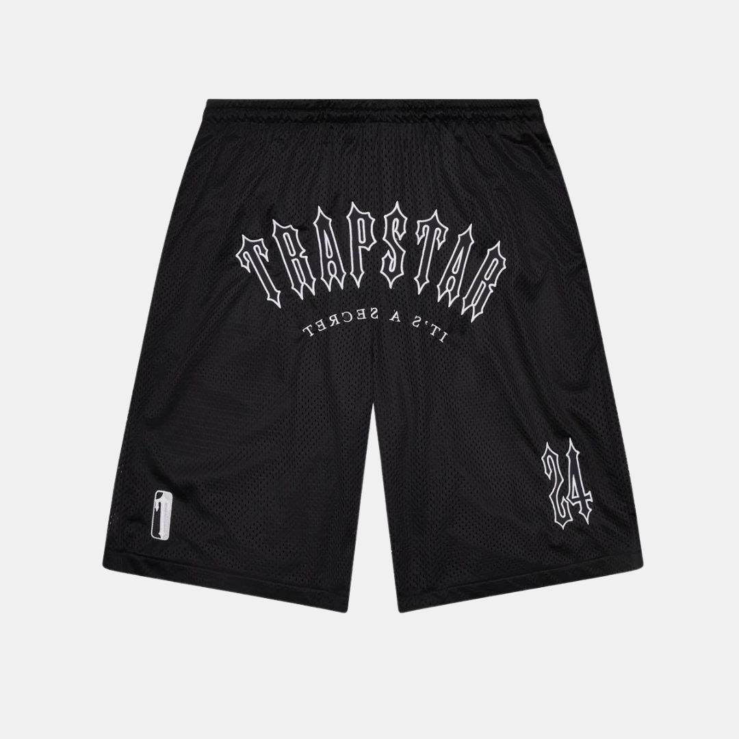 Trapstar Irongate Arch It's a Secret Basketball Shorts - Black/White