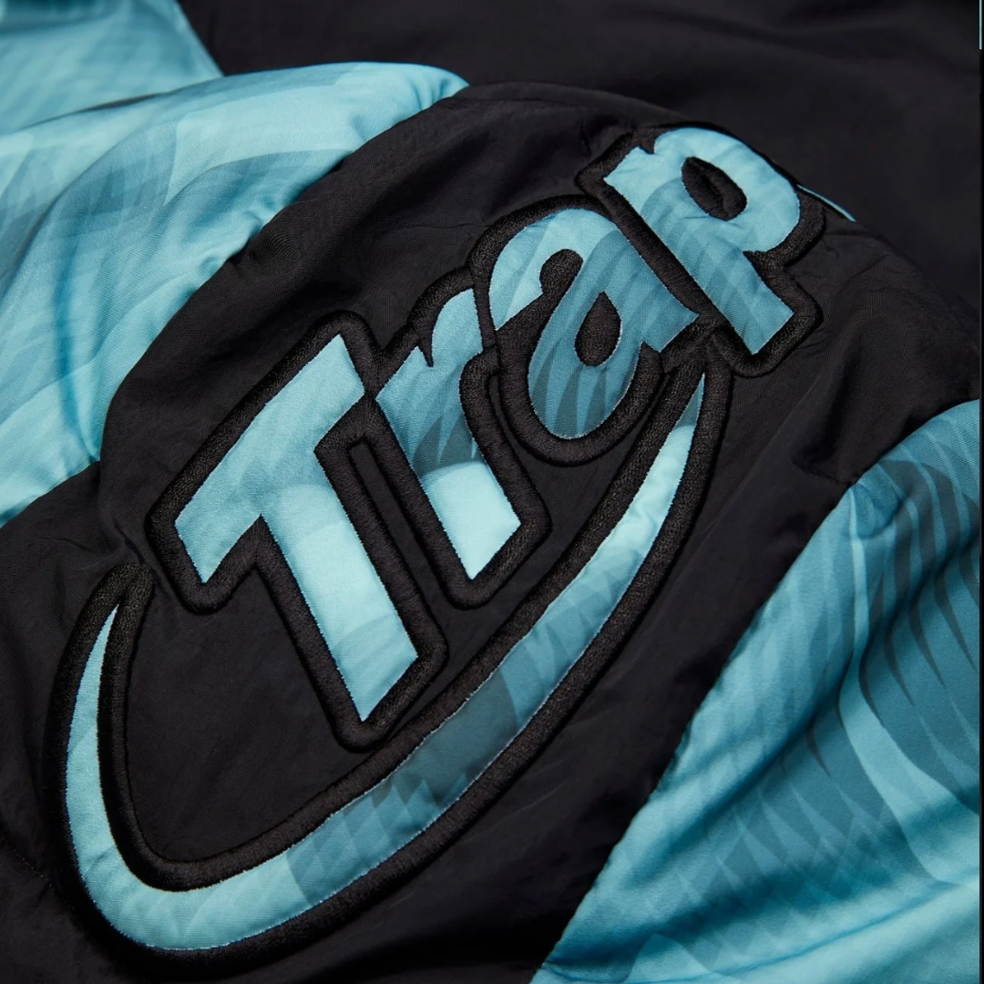 Trapstar Hyperdrive Hooded Puffer - Black/Blue