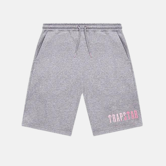 Trapstar Chenille Decoded Shorts - Grey/Pink