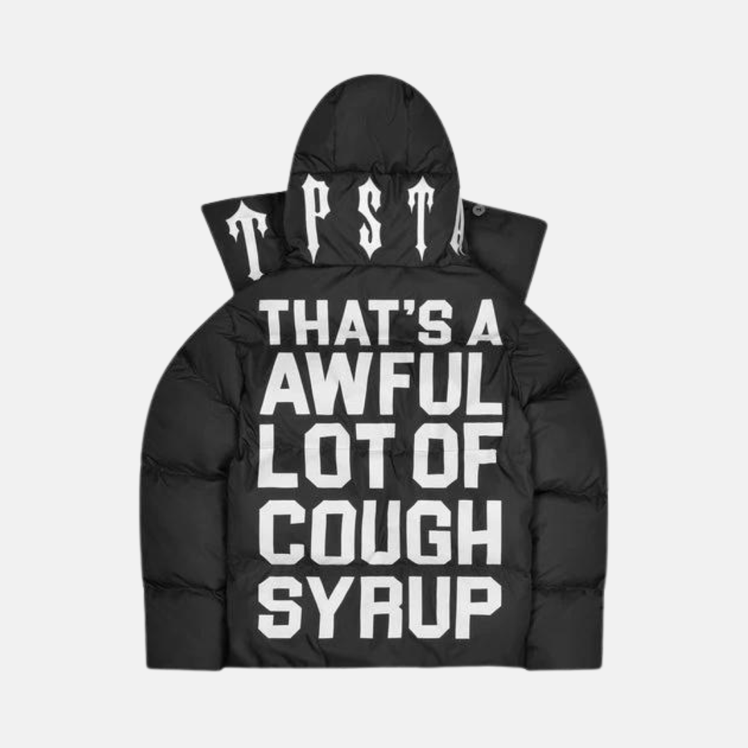 Trapstar x Awful Lot of Cough Syrup Hooded Puffer - Black