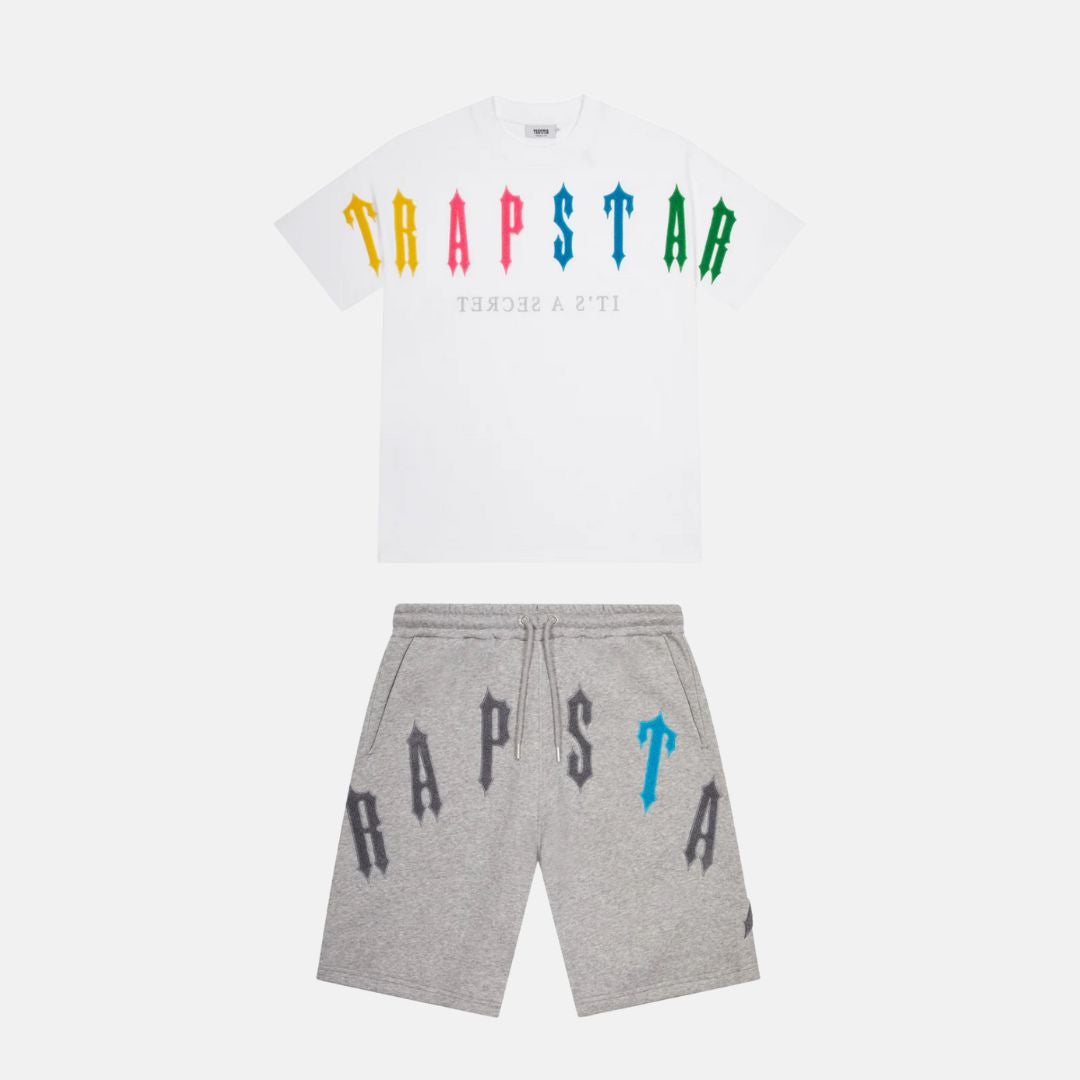 Trapstar Arched Irongate 2.0 Short Set - White/Candy