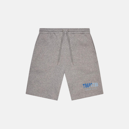 Trapstar Chenille Decoded T-Shirt & Shorts Set - White/Grey/Blue