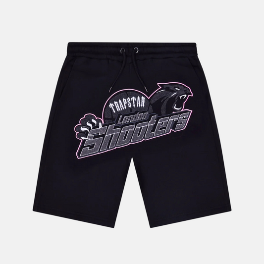 Trapstar Chenille Shooters Shorts - Black/Pink