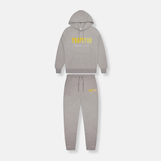 Trapstar Decoded Chenille Tracksuit - Grey / Yellow