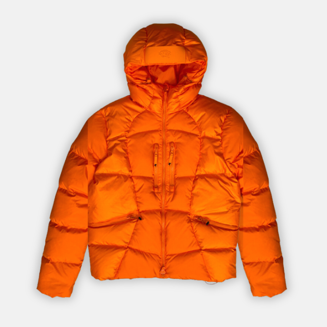 Syna Wave Puffer Jacket - Orange