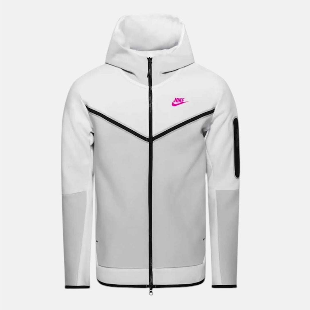 Nike Tech Fleece Hoodie - Summit White/Pink Blast (3rd Gen - Old Season)