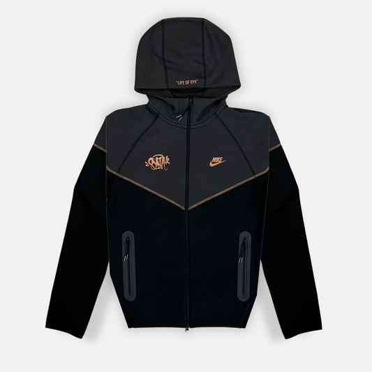 Central Cee x Nike Tech Fleece Tracksuit Hoodie - Black, Anthracite, Metallic Red Bronze (Syna world)