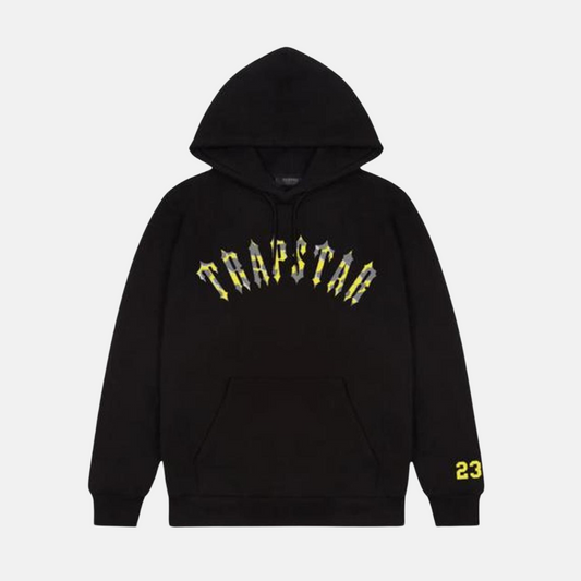 Trapstar x Central Cee 23 Arched Hoodie - Black / Yellow Camo