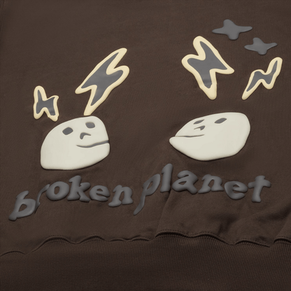 Broken Planet Shift Of Energy Hoodie - Dark Brown