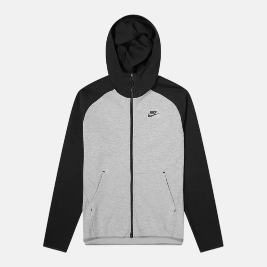 Nike Tech Fleece Hoodie - Black & Light Grey (2nd Gen - Old Season)