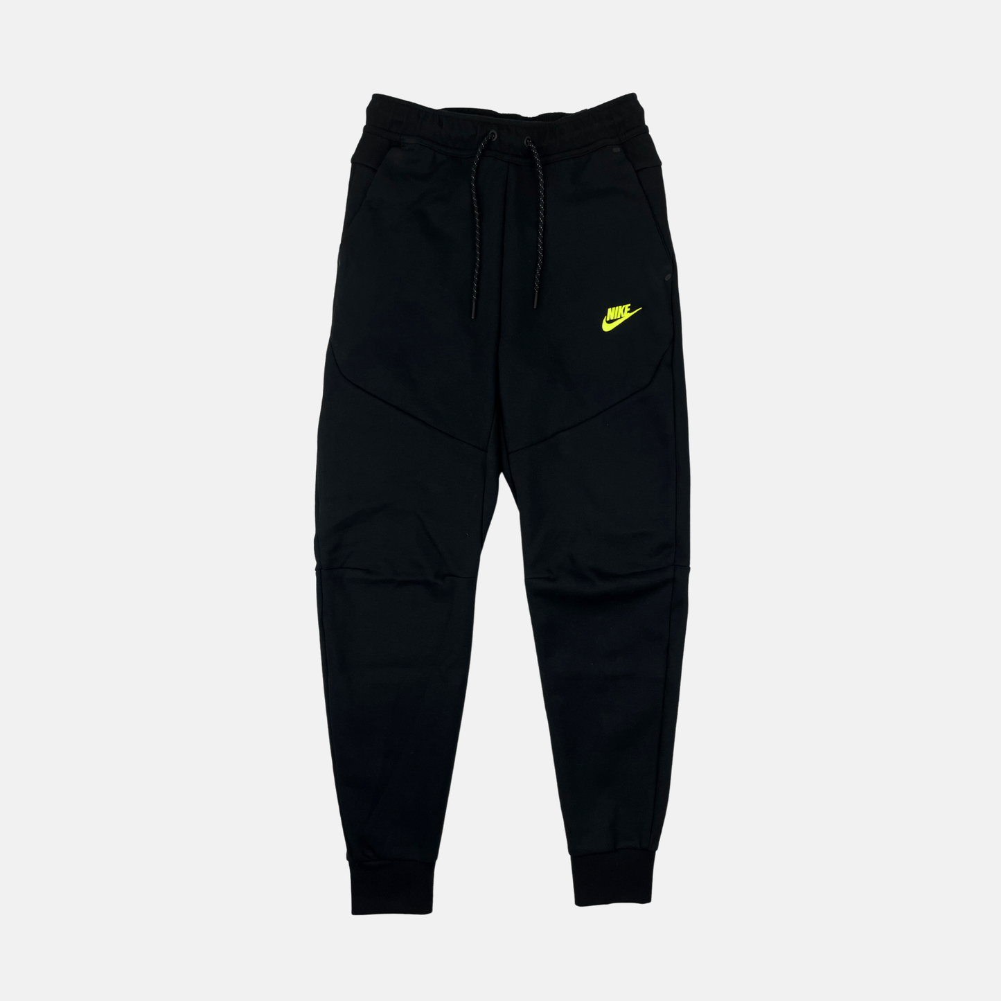 Nike Tech Fleece Joggers - Black / Volt (3rd Gen - Old Season)