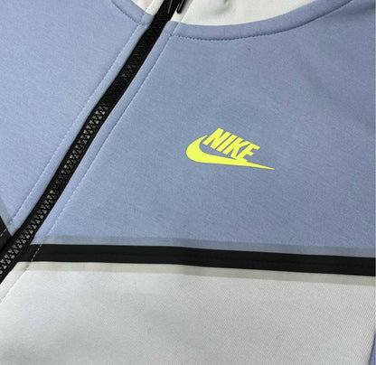 Nike Tech Fleece Hoodie - Cobalt Blue/Grey/Lemon (3rd Gen - Old Season)