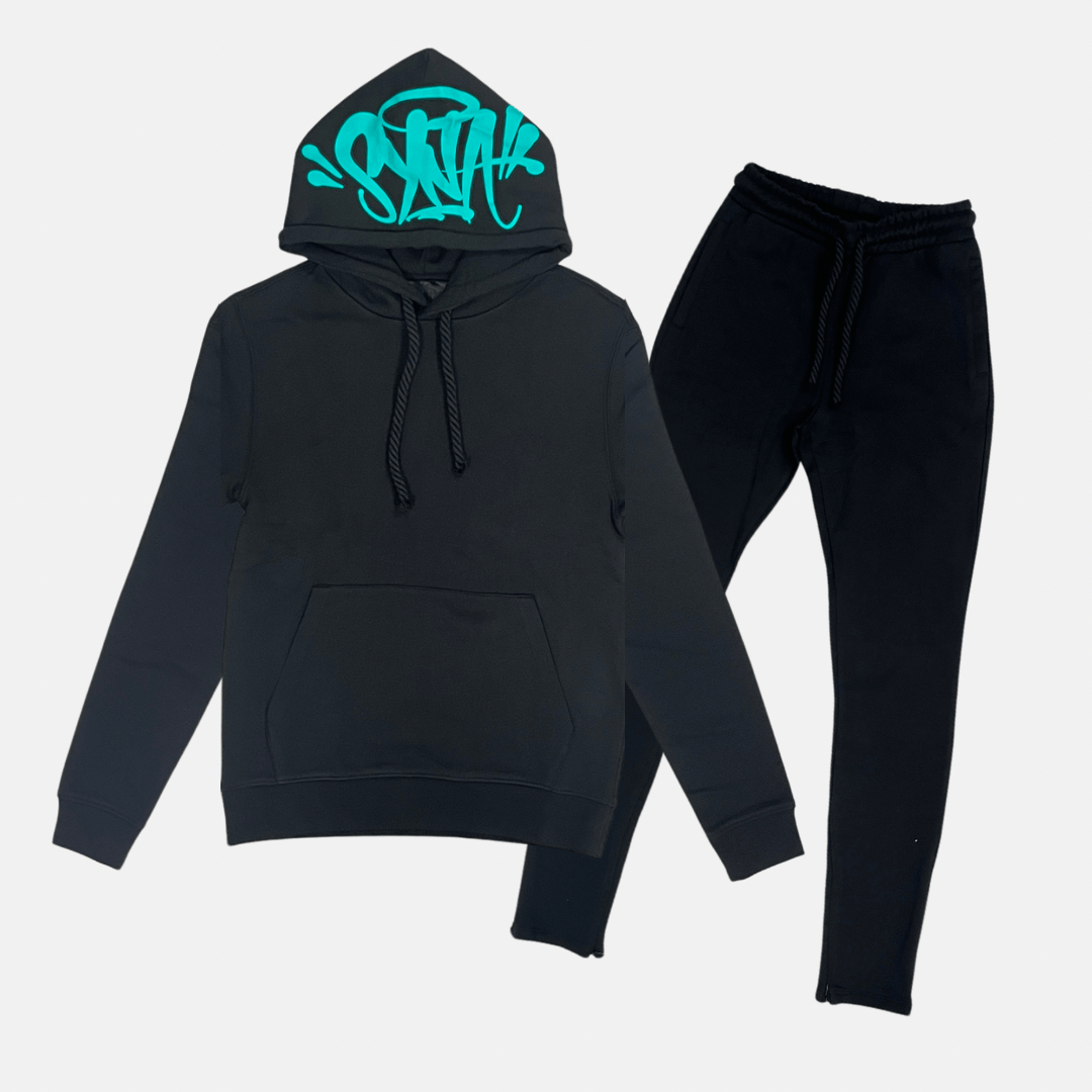 Syna Logo Tracksuit - Black / Teal