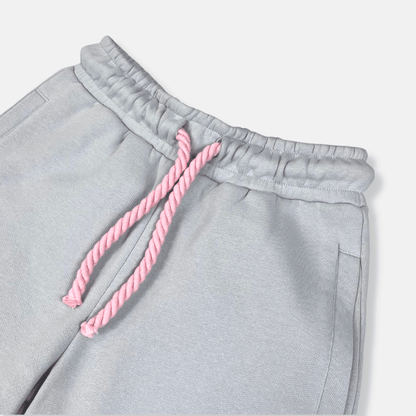 Syna Logo Tracksuit - Grey / Pink