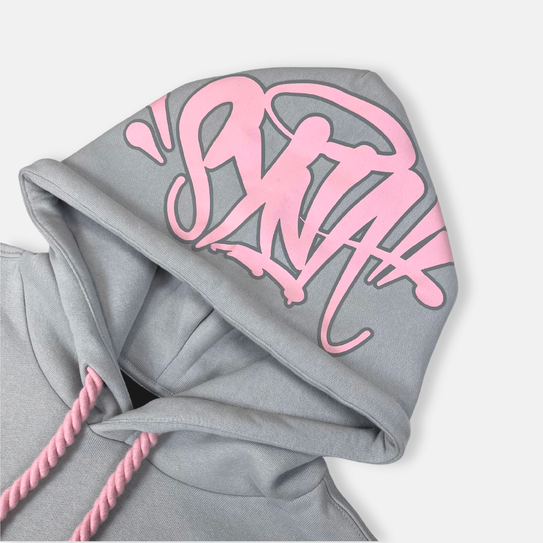 Syna Logo Tracksuit - Grey / Pink