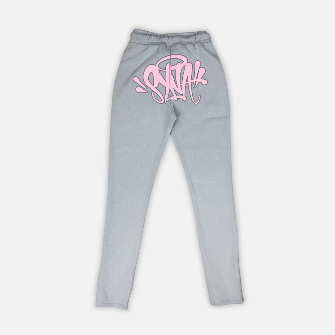 Syna Logo Tracksuit - Grey / Pink