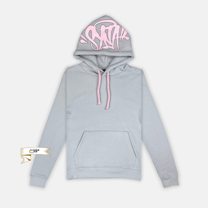 Syna Logo Tracksuit - Grey / Pink