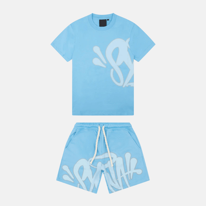 Syna T-shirt & Shorts Logo Set - Blue