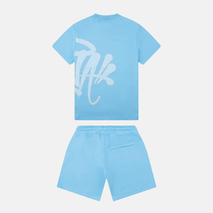 Syna T-shirt & Shorts Logo Set - Blue