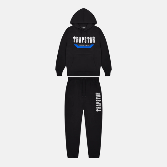 Trapstar Chenille Decoded 2.0 Hooded Tracksuit - Black/White/Blue