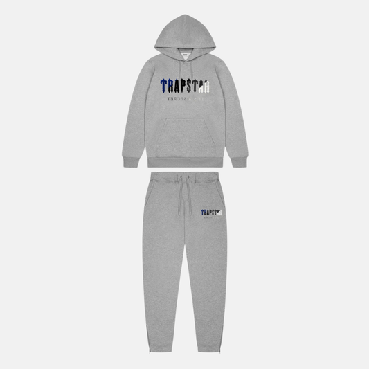 Trapstar Chenille Decoded Tracksuit - Grey / Dazzling Blue