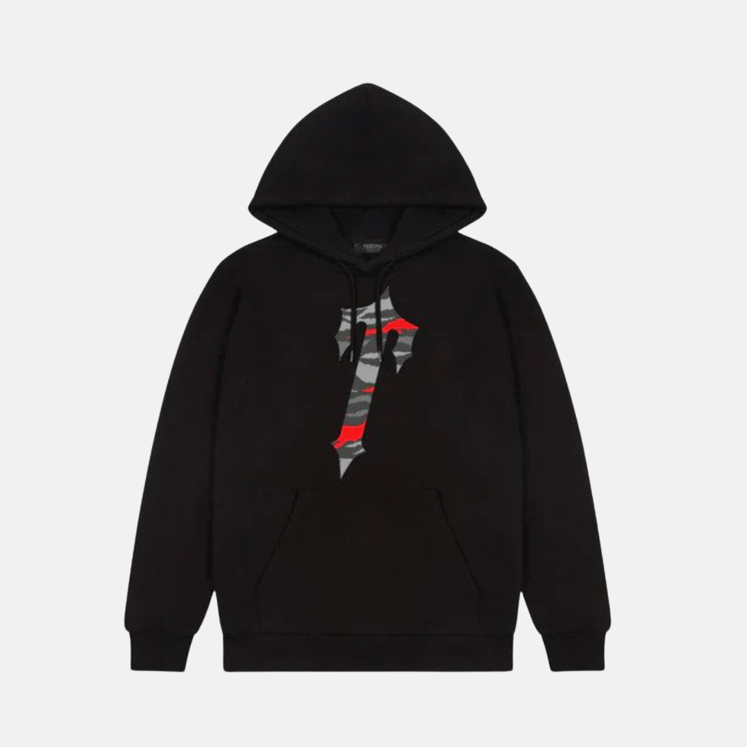 Trapstar Decoded All Terrain Hoodie - Black/Red Camo