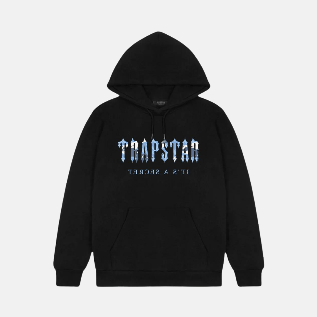 Trapstar Decoded Hoodie - Black/Ice Blue Camo