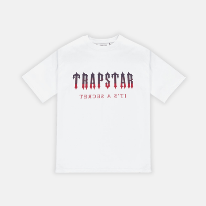 Trapstar Decoded Shorts Set - White/Red Gradient