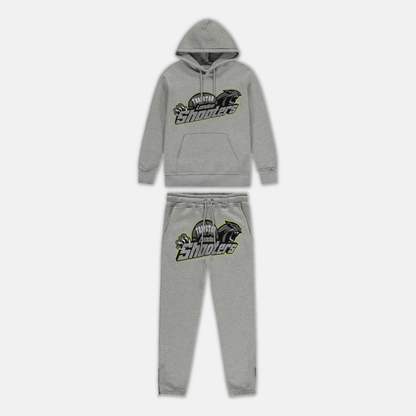 Trapstar Shooters Hooded Tracksuit - Grey/Lime